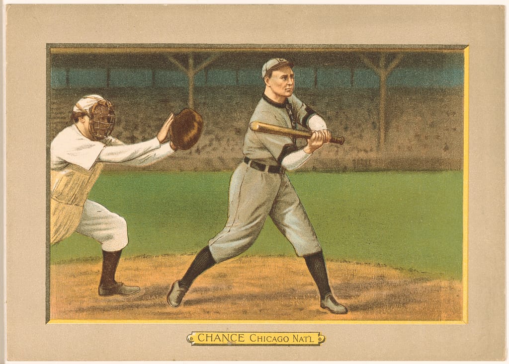 Frank Chance, 1911 T3 Turkey Red cabinet. Library of Congress.