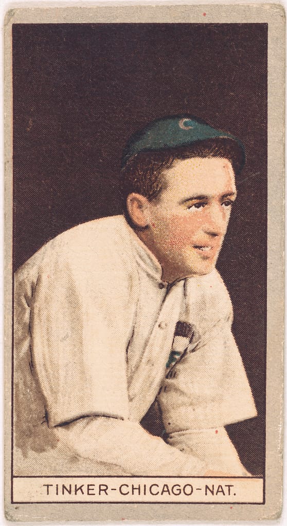 Joe Tinker, 1911 T205 gold border. Library of Congress.