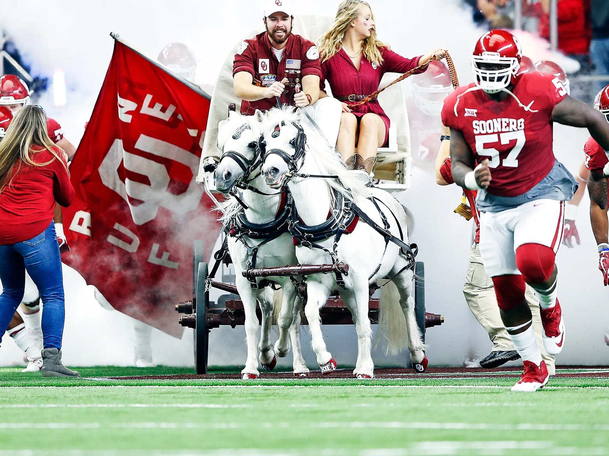 The Schooner at full gallop — moments from either glory or a 15-yard penalty.