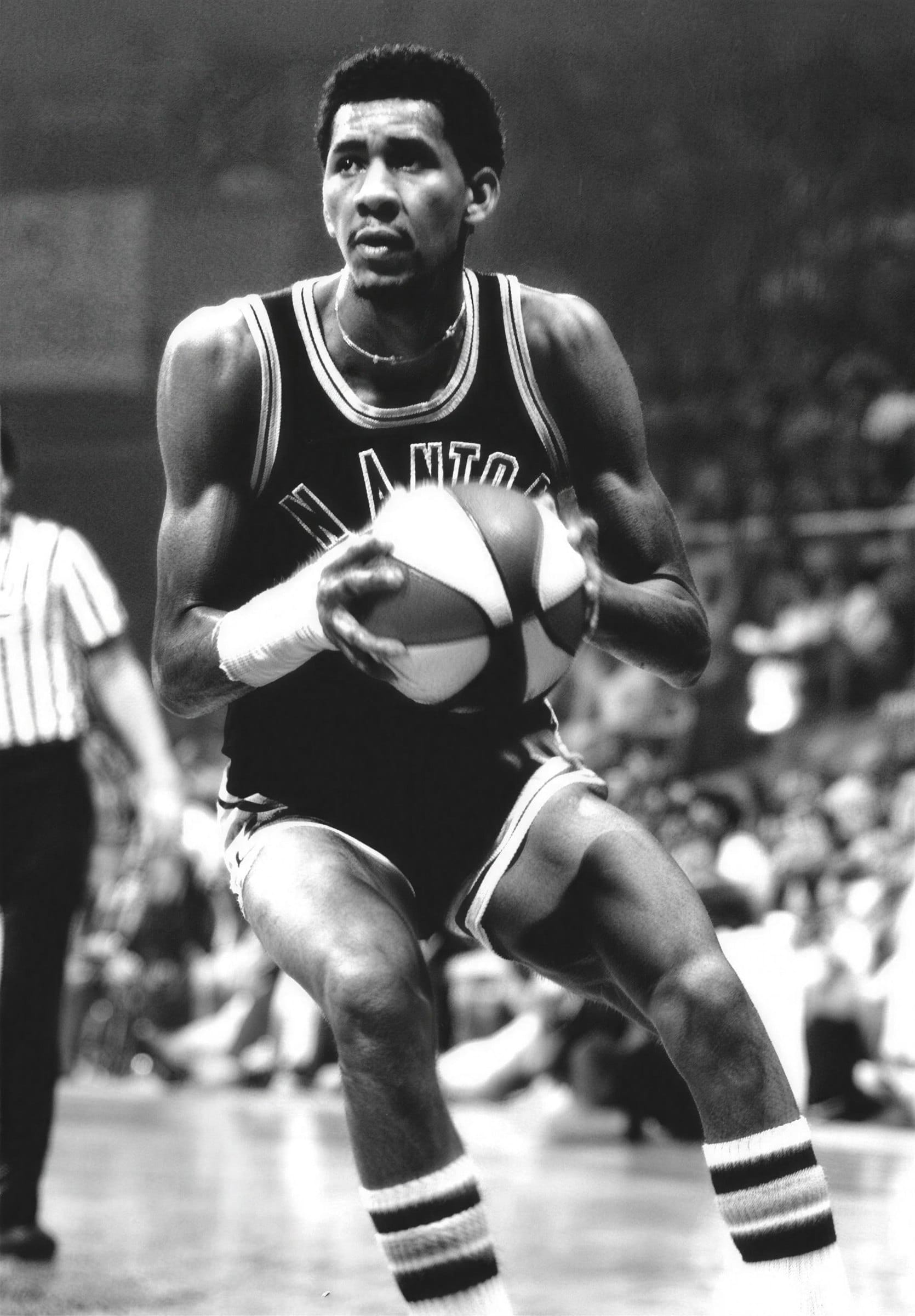 The Iceman in his ABA San Antonio days, c. 1974.