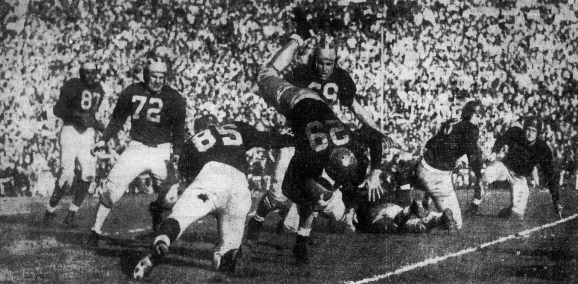 The 49-0 Rose Bowl that should have settled it — Michigan runs through USC, Jan. 1, 1948.