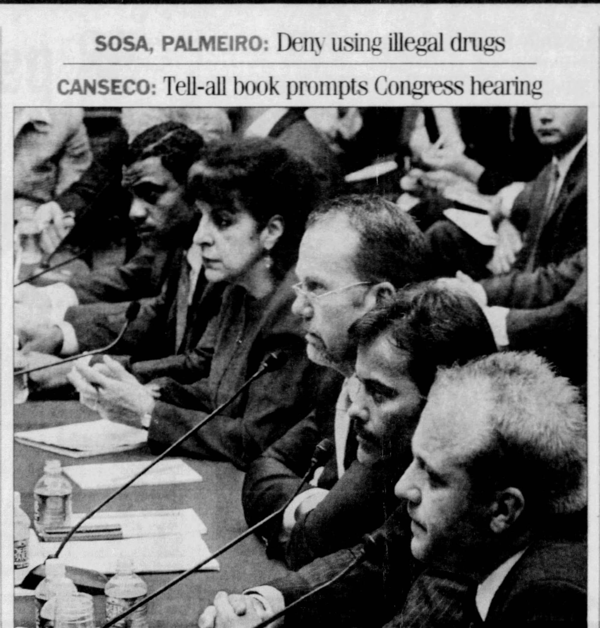 Asbury Park Press, March 18, 2005, the morning after Palmeiro, Sosa, McGwire and Schilling testified before Congress.