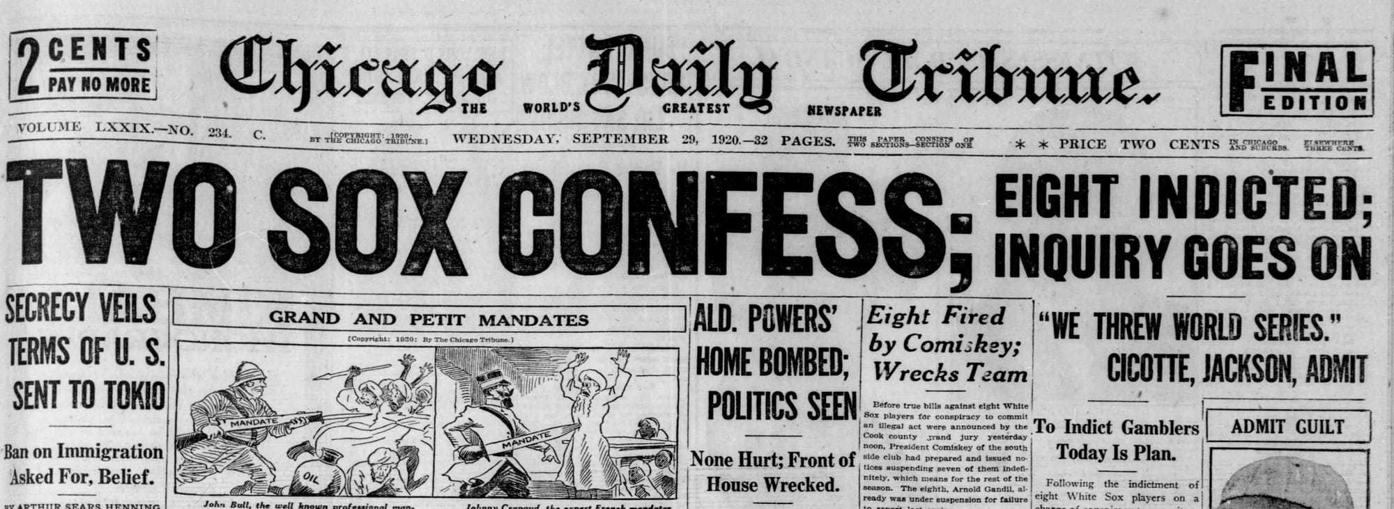 Chicago Tribune, Sept. 29, 1920.