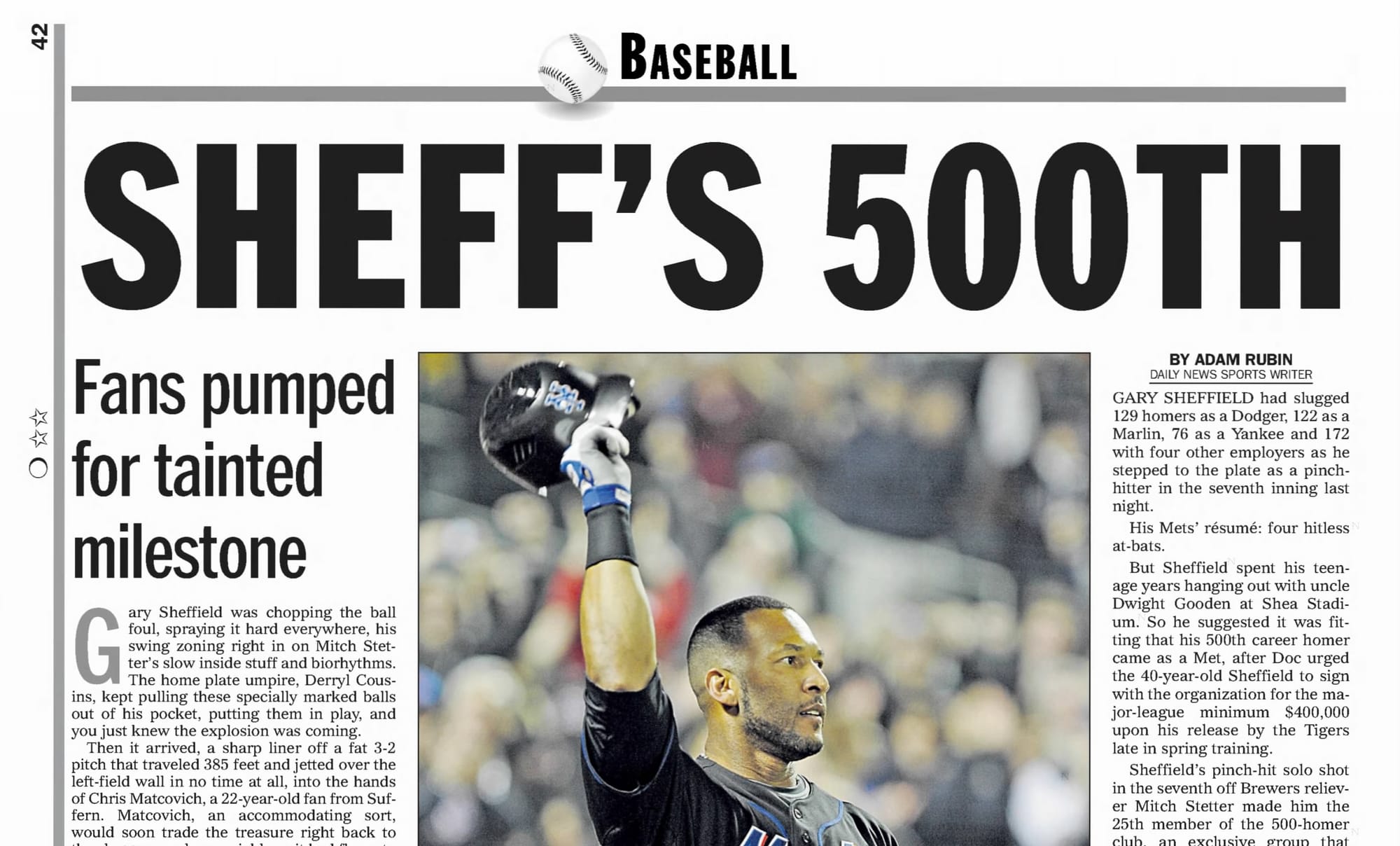 New York Daily News, April 18, 2009.