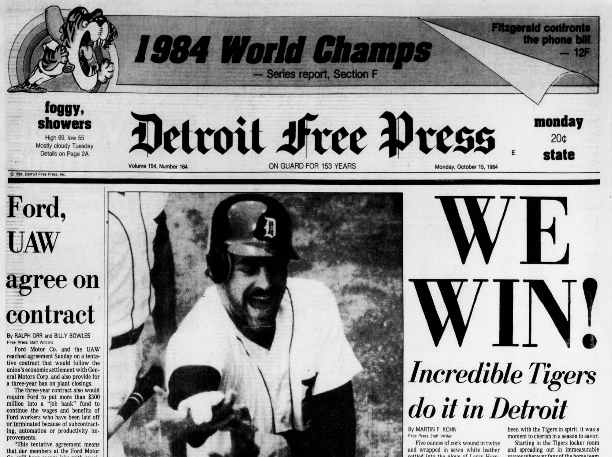 Detroit Free Press, Oct. 15, 1984.