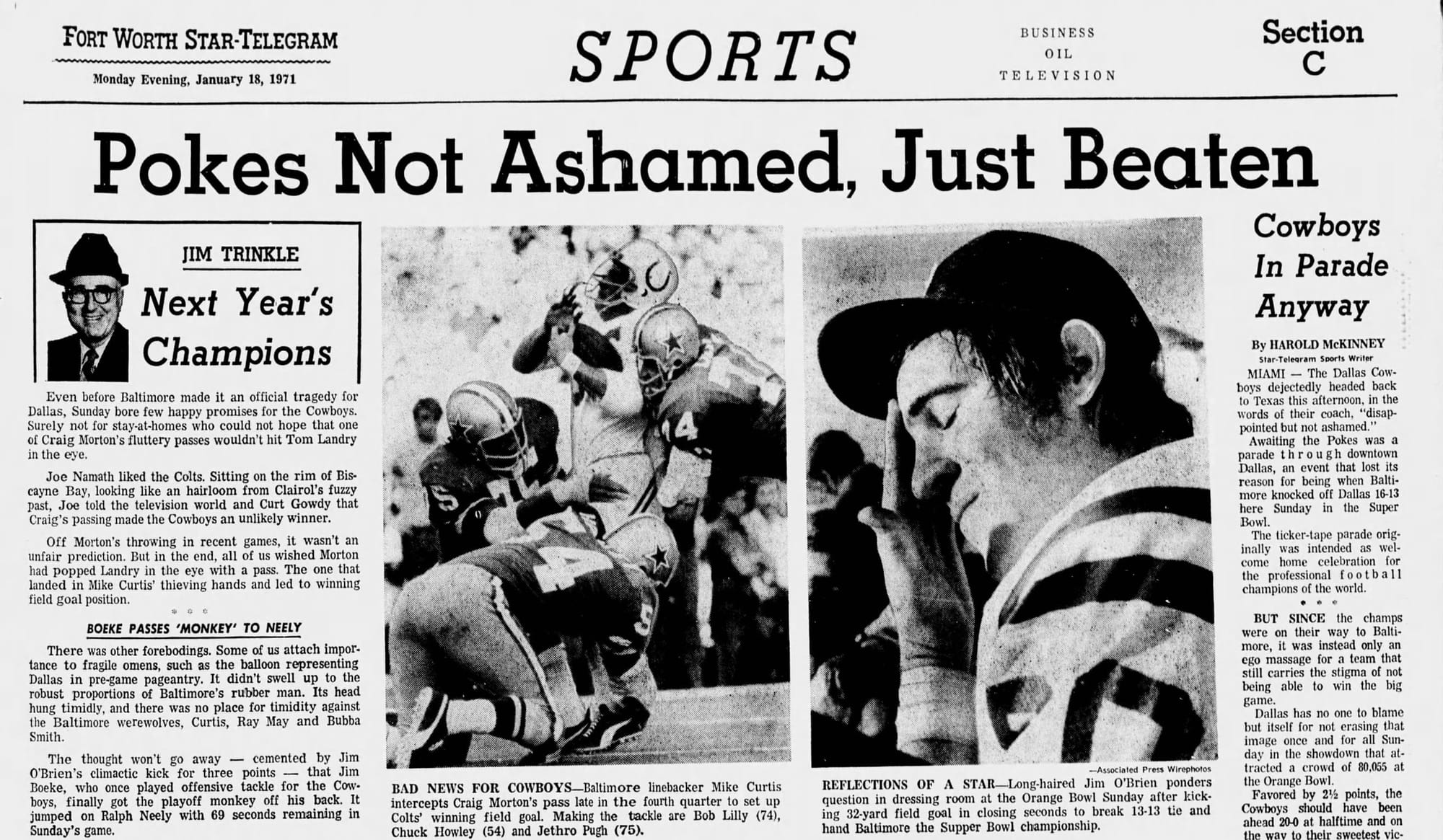 Fort Worth Star-Telegram, Jan. 18, 1971.