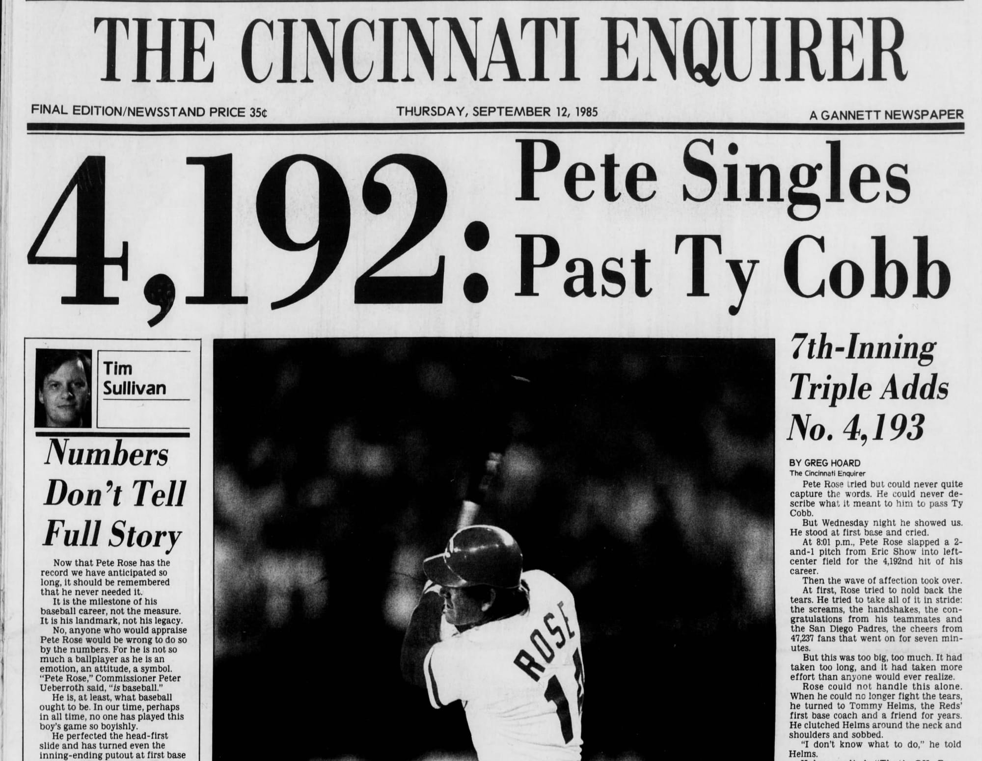 The Cincinnati Enquirer, Sept. 12, 1985.