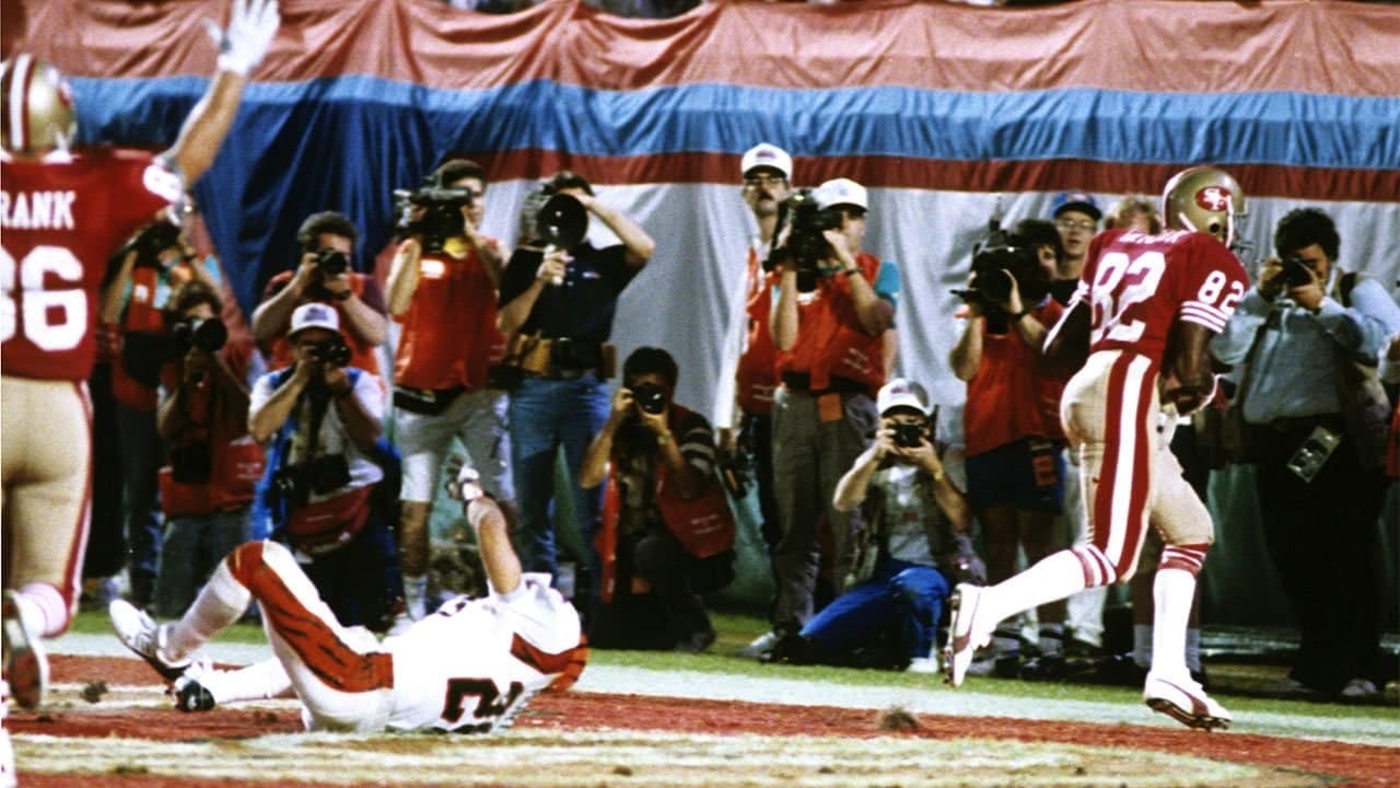Super Bowl XXIII, Jan. 22, 1989: John Taylor catches the 10-yard touchdown from Joe Montana with 34 seconds left. Cincinnati has never been closer.