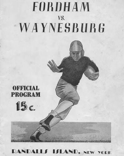 The official program for the game. 15 cents.