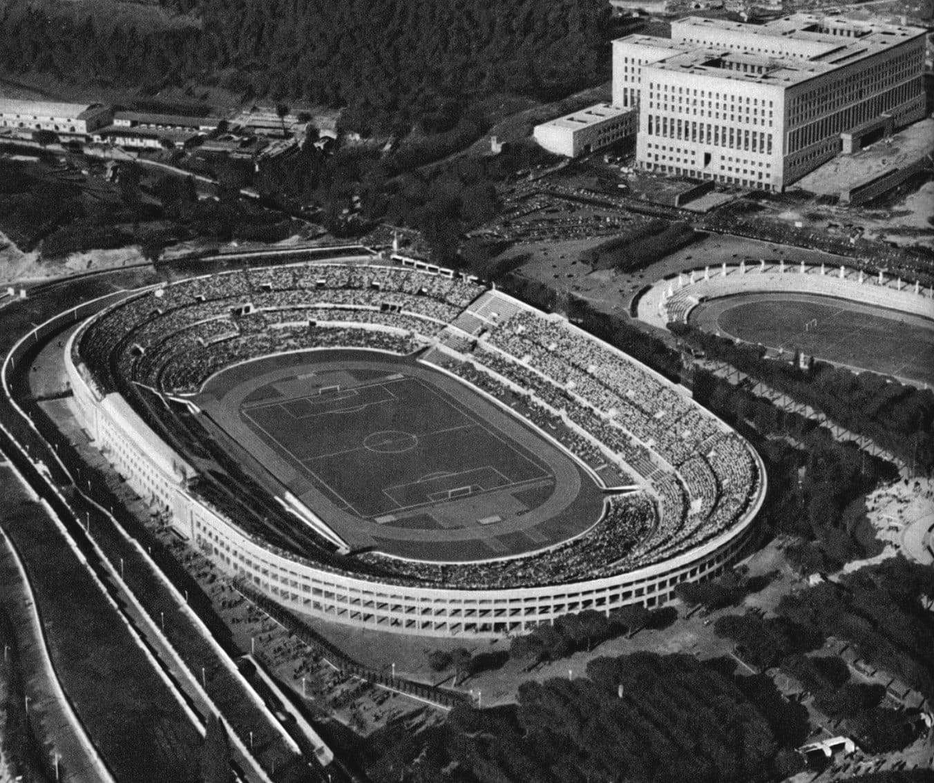 The Stadio Olimpico, Rome, 1960 — public domain.