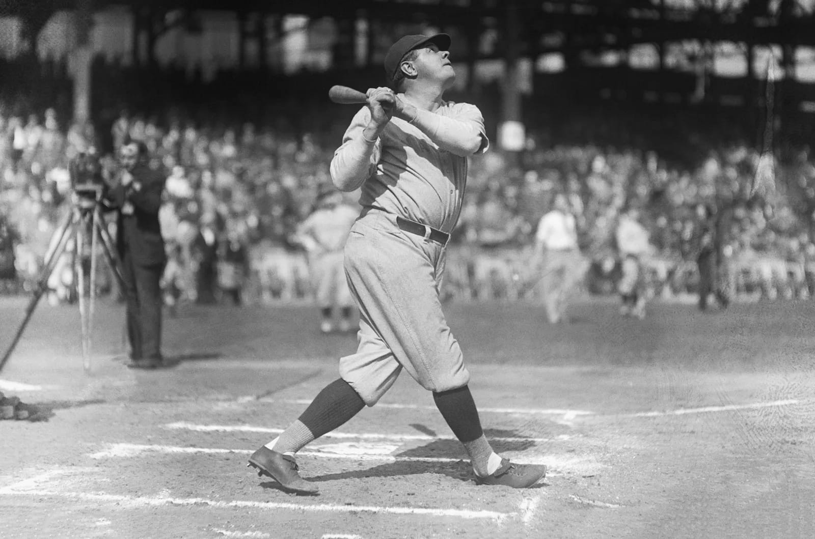 Babe Ruth at Yankee Stadium in the 1920s.