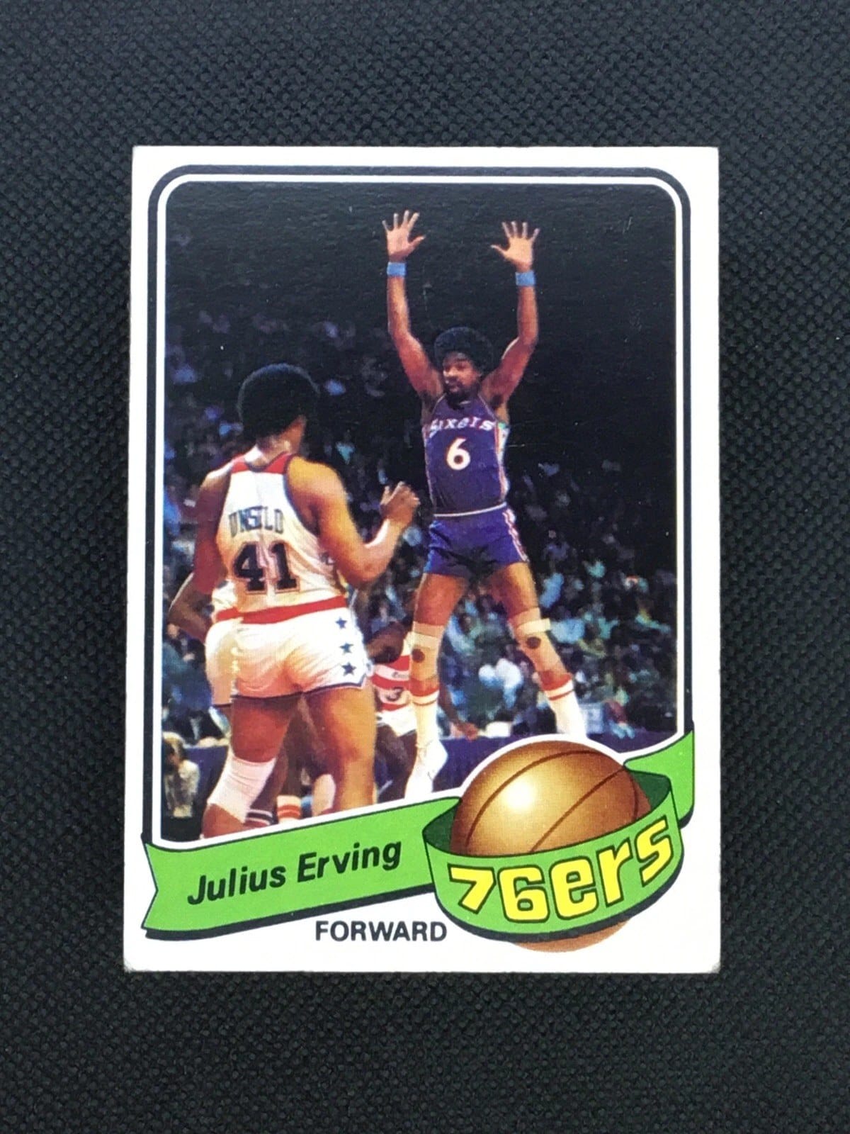 Dr. J's 1979-80 Topps card. Left side: found him.
