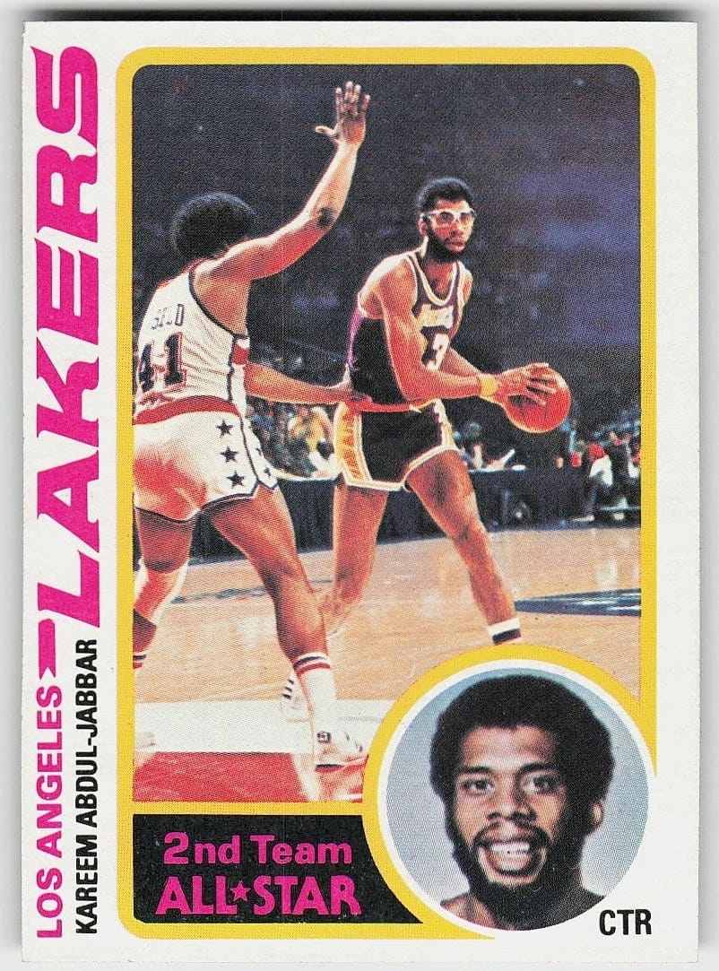 Kareem's own 1978-79 Topps card — guarded, of course, by No. 41.