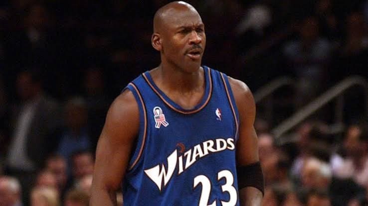 Jordan in Wizards blue.