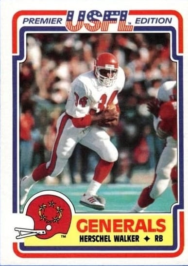 1984 Topps USFL #74, Herschel Walker.