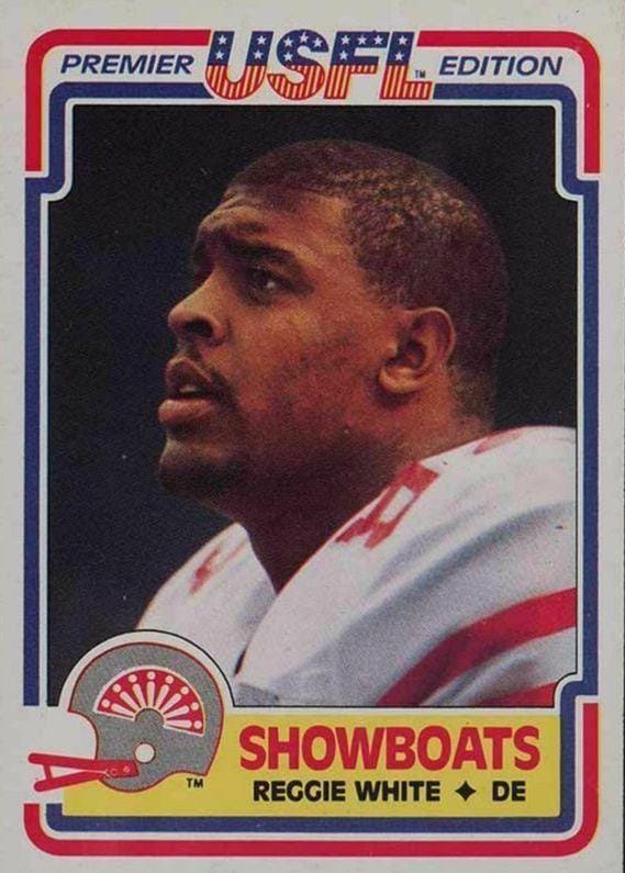 1984 Topps USFL #58, Reggie White.