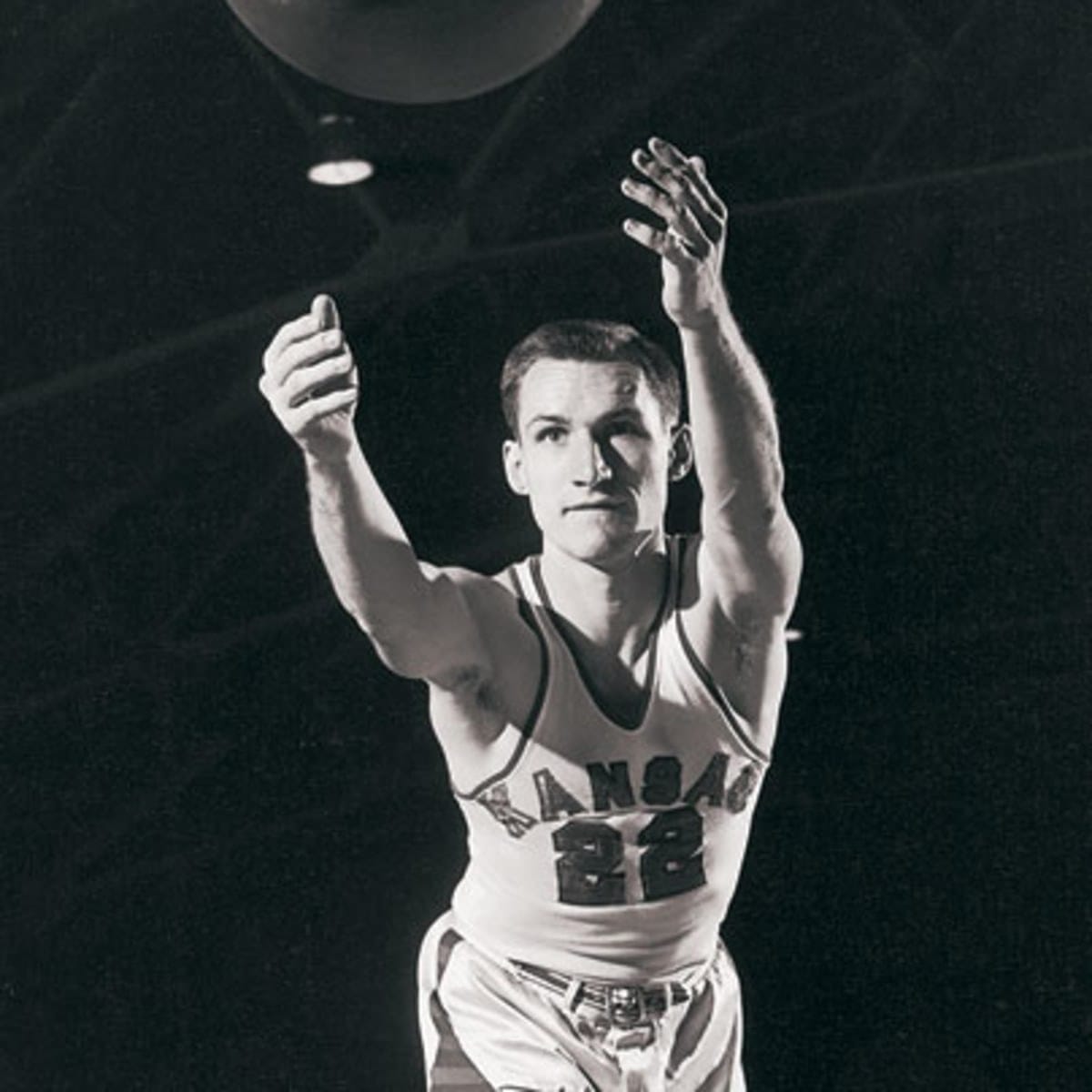 Dean Smith as a Kansas player.