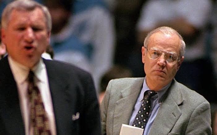 Dean Smith and Bill Guthridge, together on the North Carolina bench for 30 years.