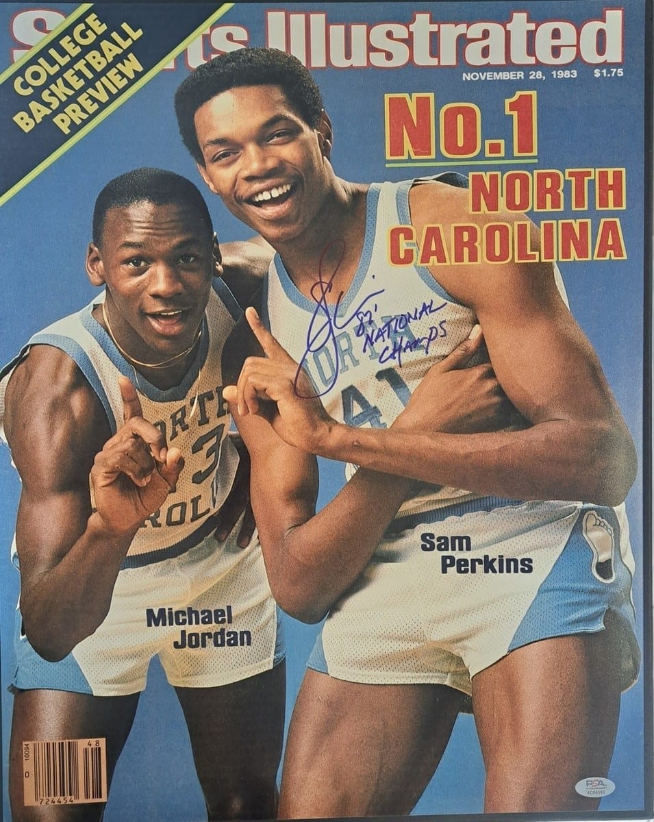 Sports Illustrated, November 28, 1983: Michael Jordan and Sam Perkins, “No. 1 North Carolina.”