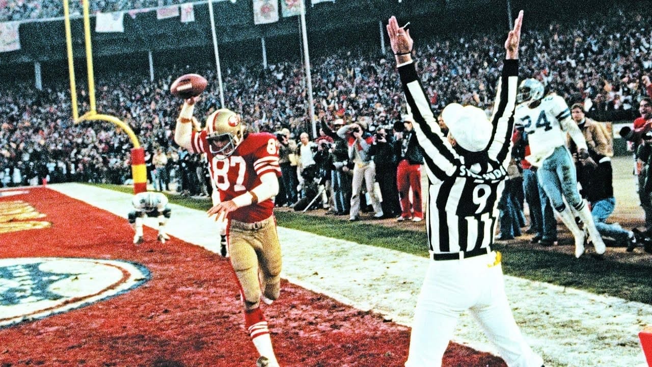 Clark celebrates as the official signals touchdown.