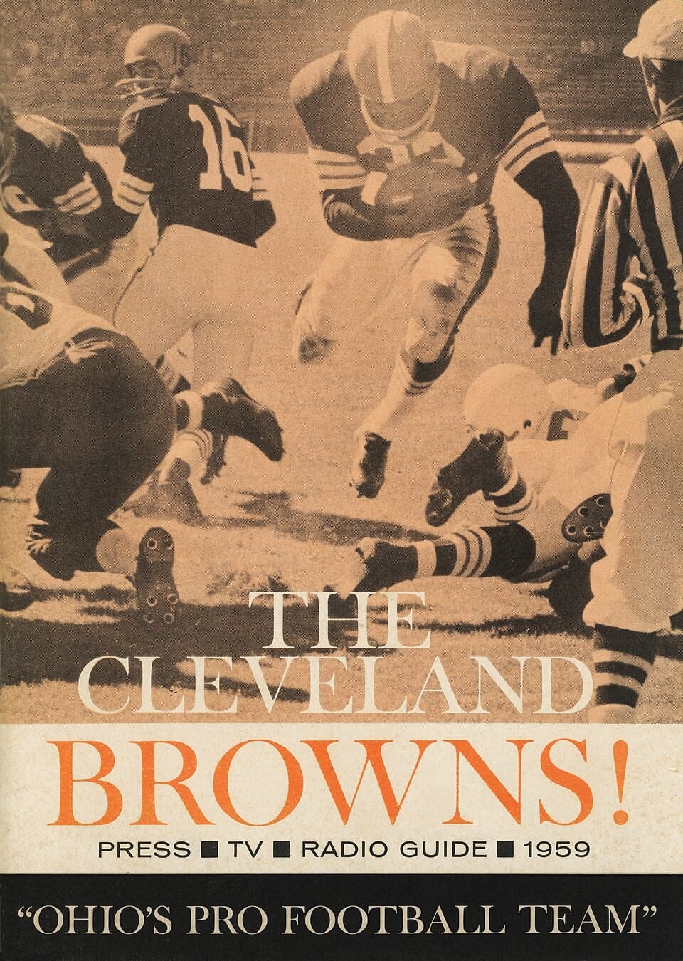 The Browns' 1959 press, TV and radio guide: "Ohio's Pro Football Team."