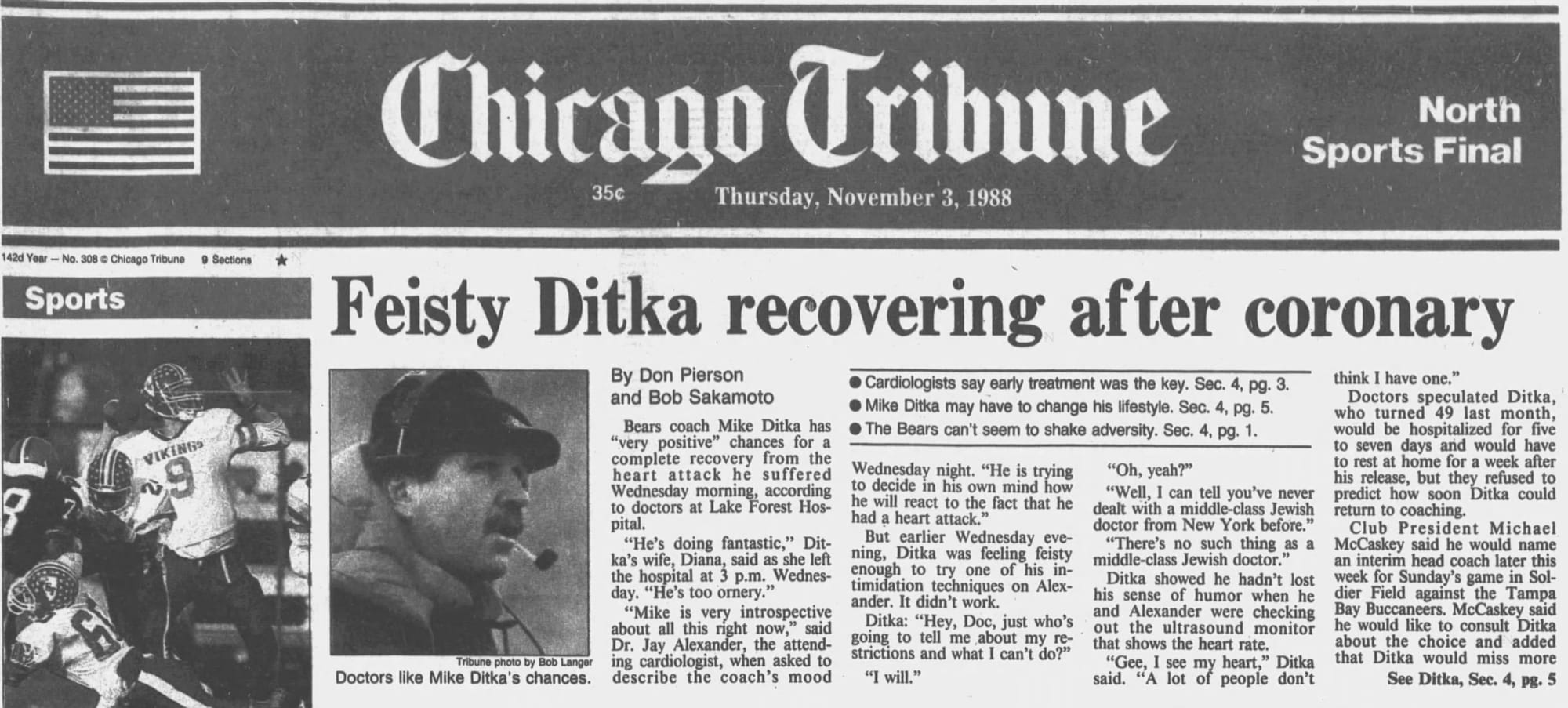Chicago Tribune front page, Nov. 3, 1988.