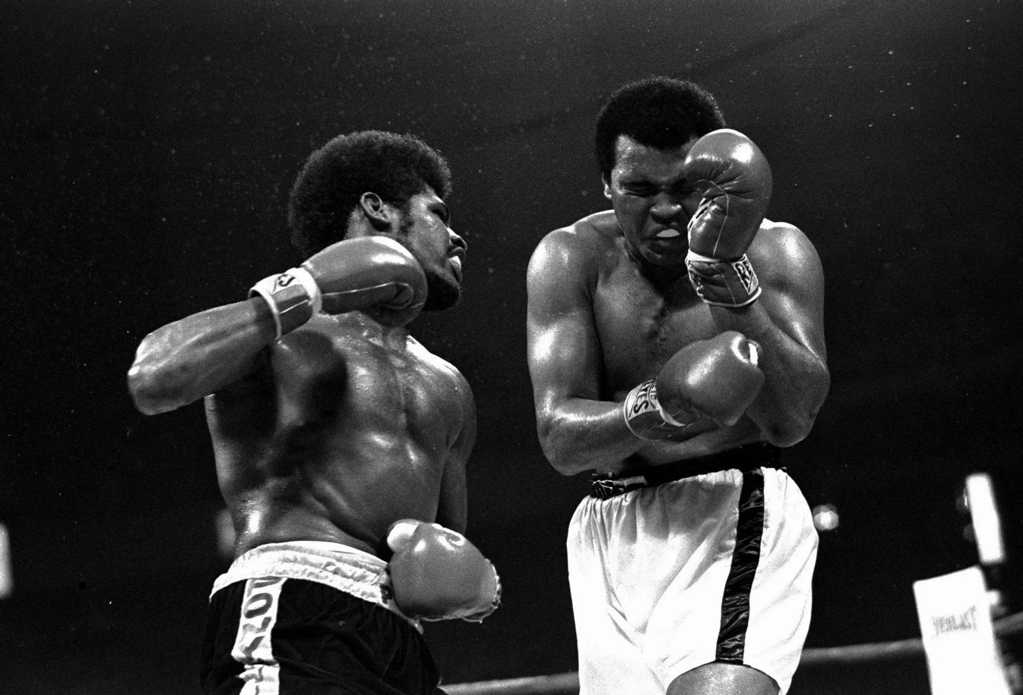 Leon Spinks and Muhammad Ali in 1978.