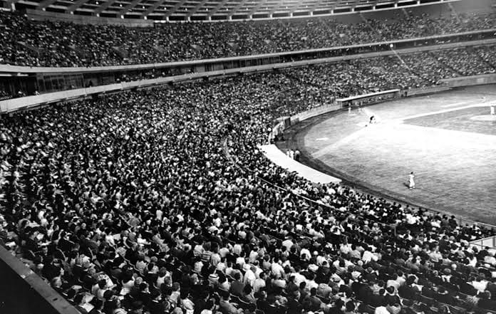 A crowd at Atlanta Stadium.