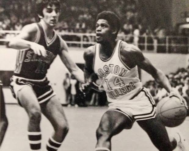 Boston College on the court in the 1970s.