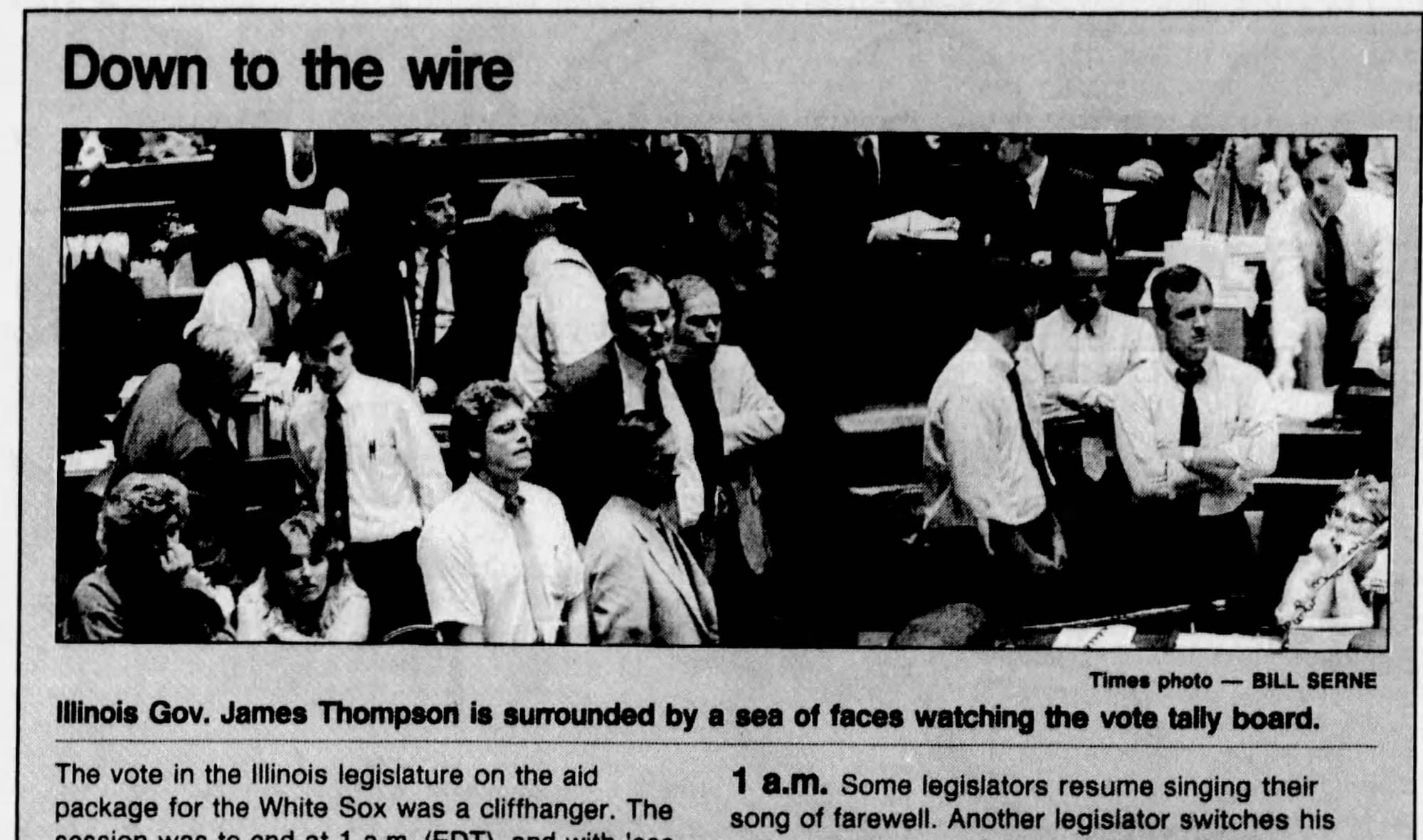 "Down to the wire." The Times ran the vote minute by minute. The final tally came at 1:03 a.m. Eastern. (St. Petersburg Times, July 2, 1988, p. 5, via Newspapers.com)