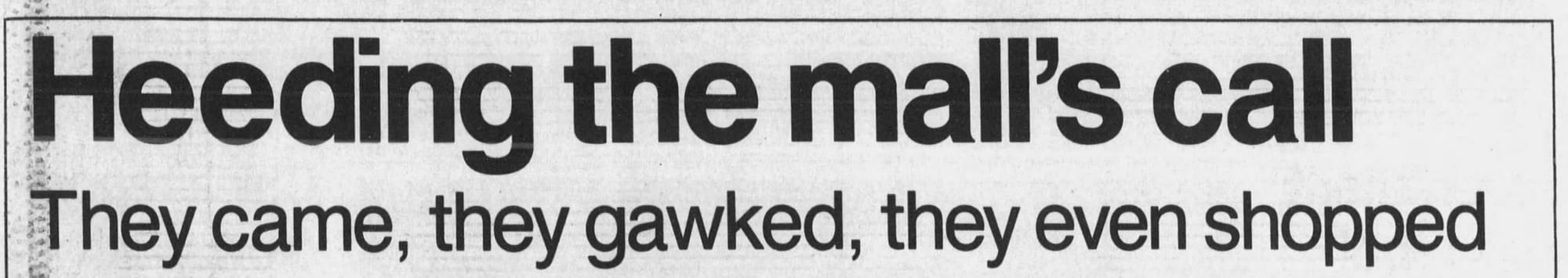 Opening day at the mall. (Star Tribune, Aug. 12, 1992, via Newspapers.com)