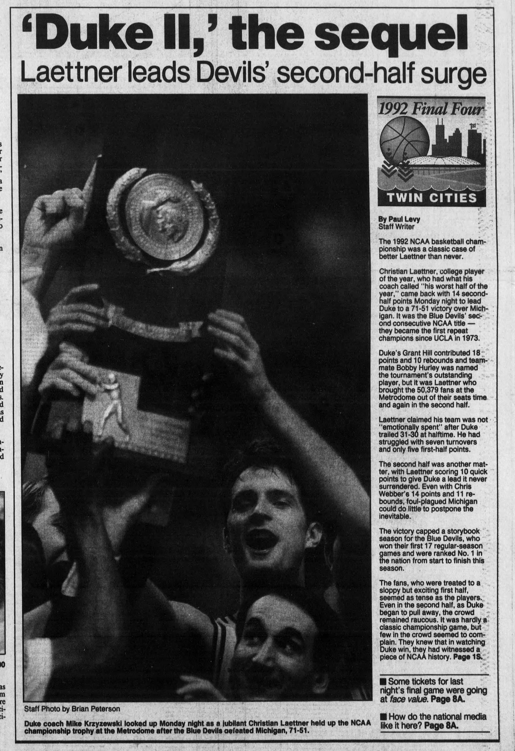 (Star Tribune, April 7, 1992, via Newspapers.com)