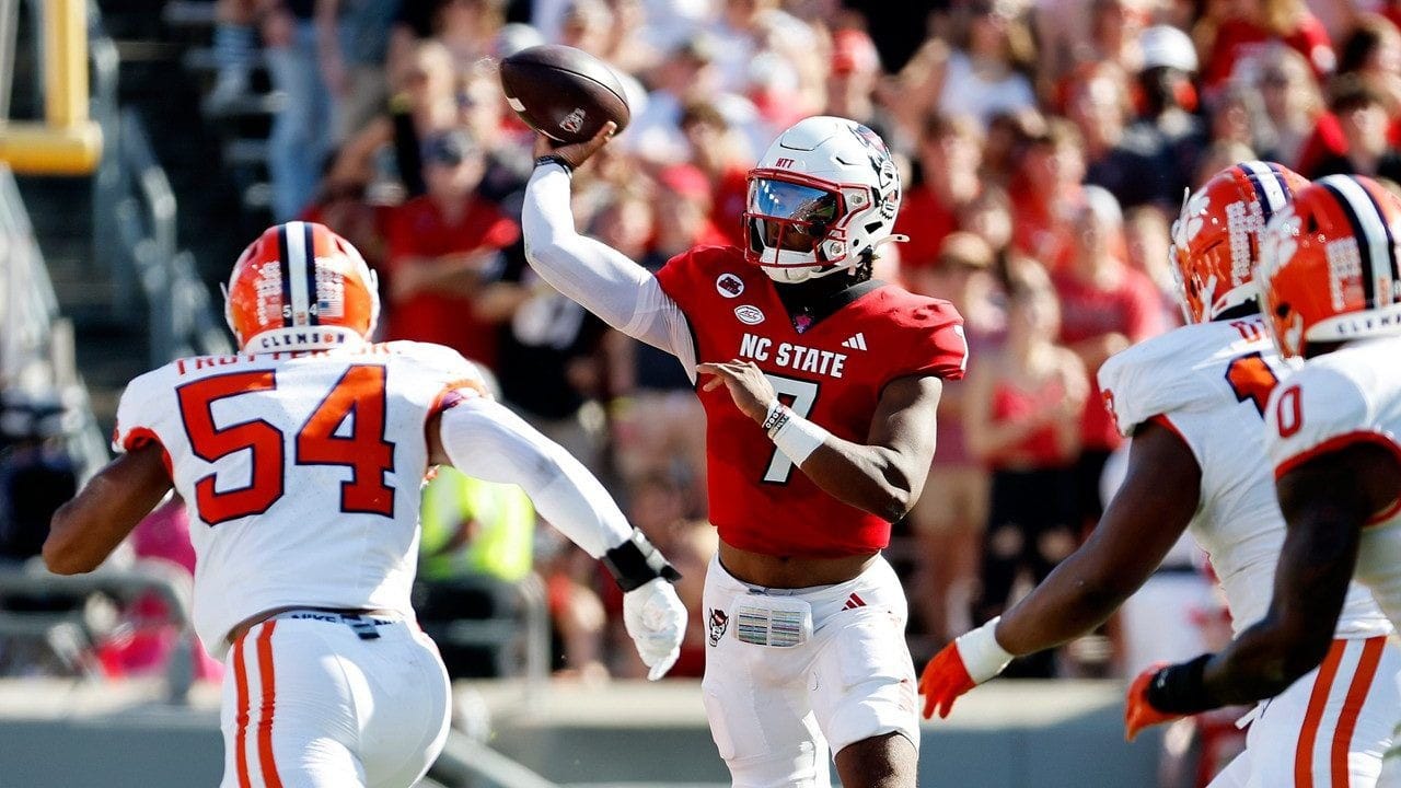 Clemson at NC State. The loss dropped the Tigers to 4-4.