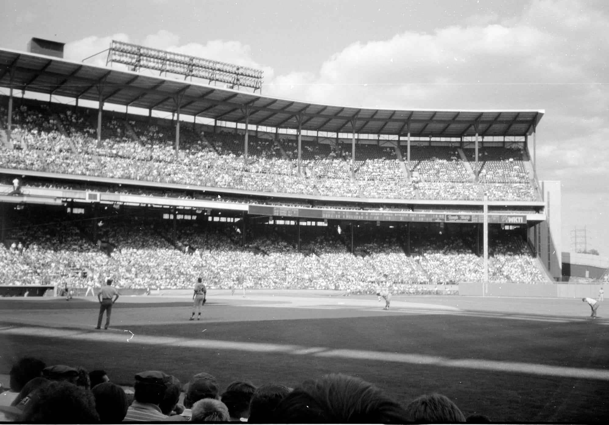County Stadium in August 1988, the summer "Major League" was filmed there. (Photo: Joel Dinda, CC BY 2.0, via Wikimedia Commons)