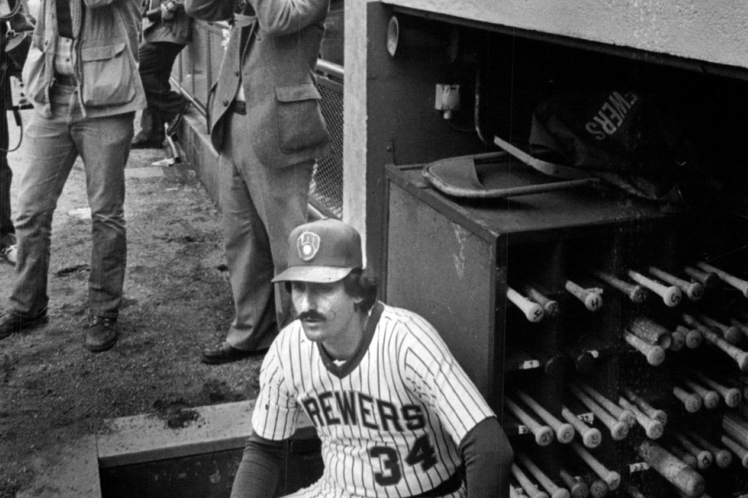 Fingers in the dugout.
