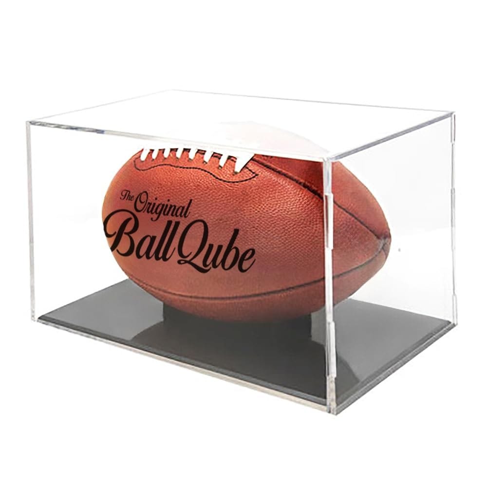 The BallQube Grandstand football case, with its removable black cradle.