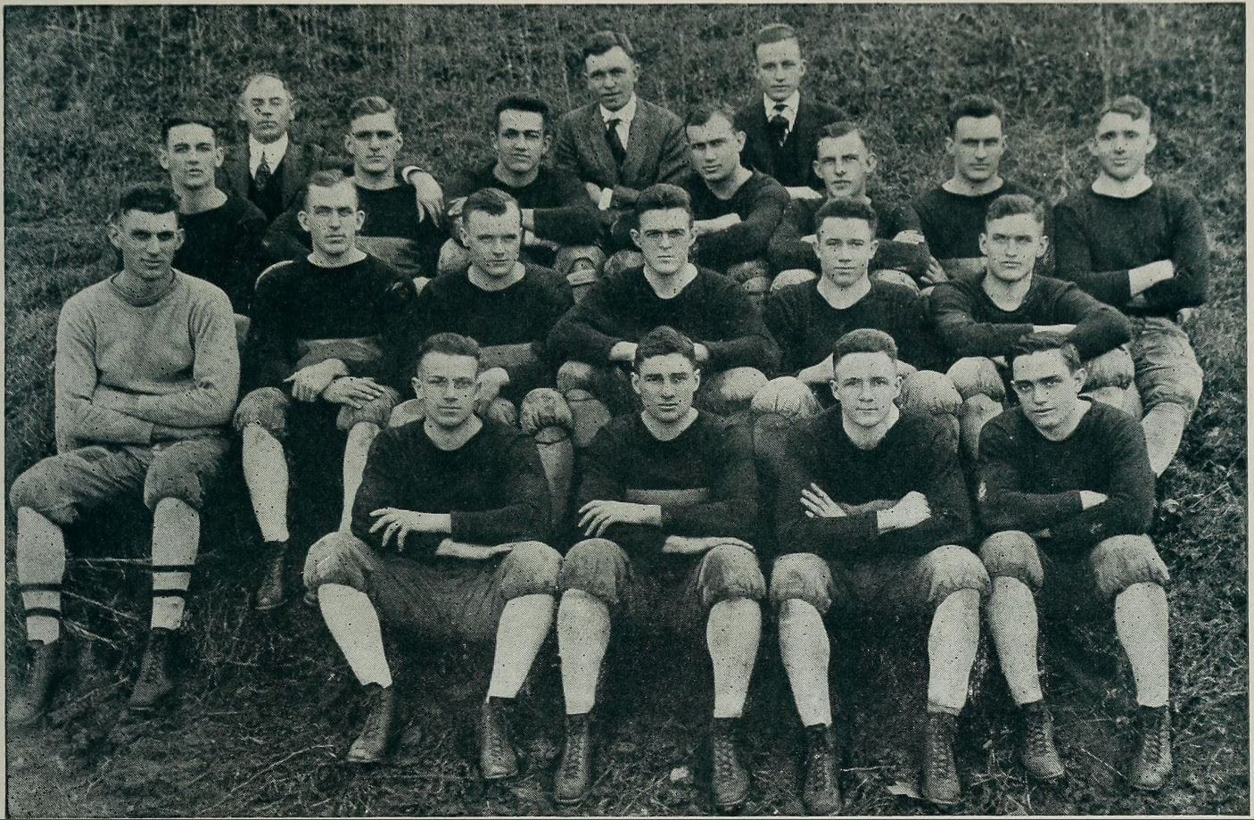 The 1916 Georgia Tech football team. It went 8-0-1 and outscored its opponents 421-20.