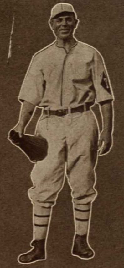 John Heisman in a baseball uniform. He coached Tech's baseball team too, and Cumberland beat it 22-0 in the spring of 1916.