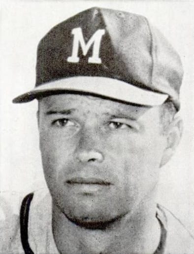 Eddie Mathews, the only player to suit up for the Braves in all 3 cities, around 1963.