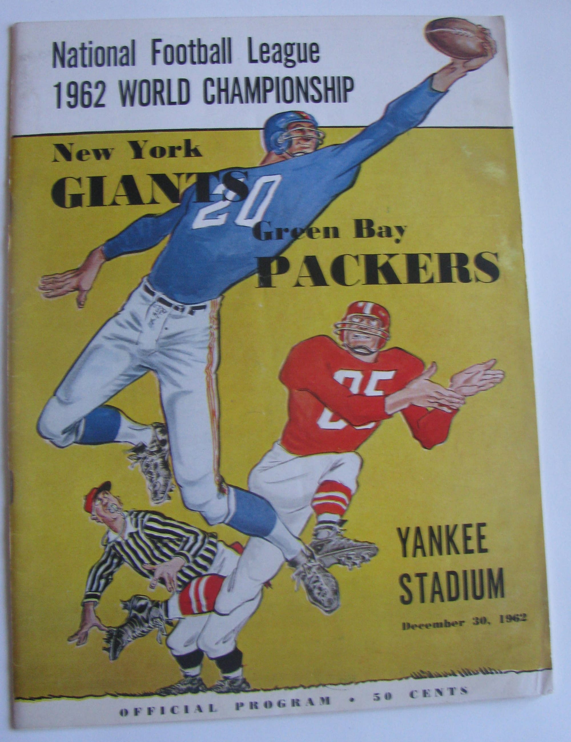 The program for the 1962 NFL Championship Game at Yankee Stadium.