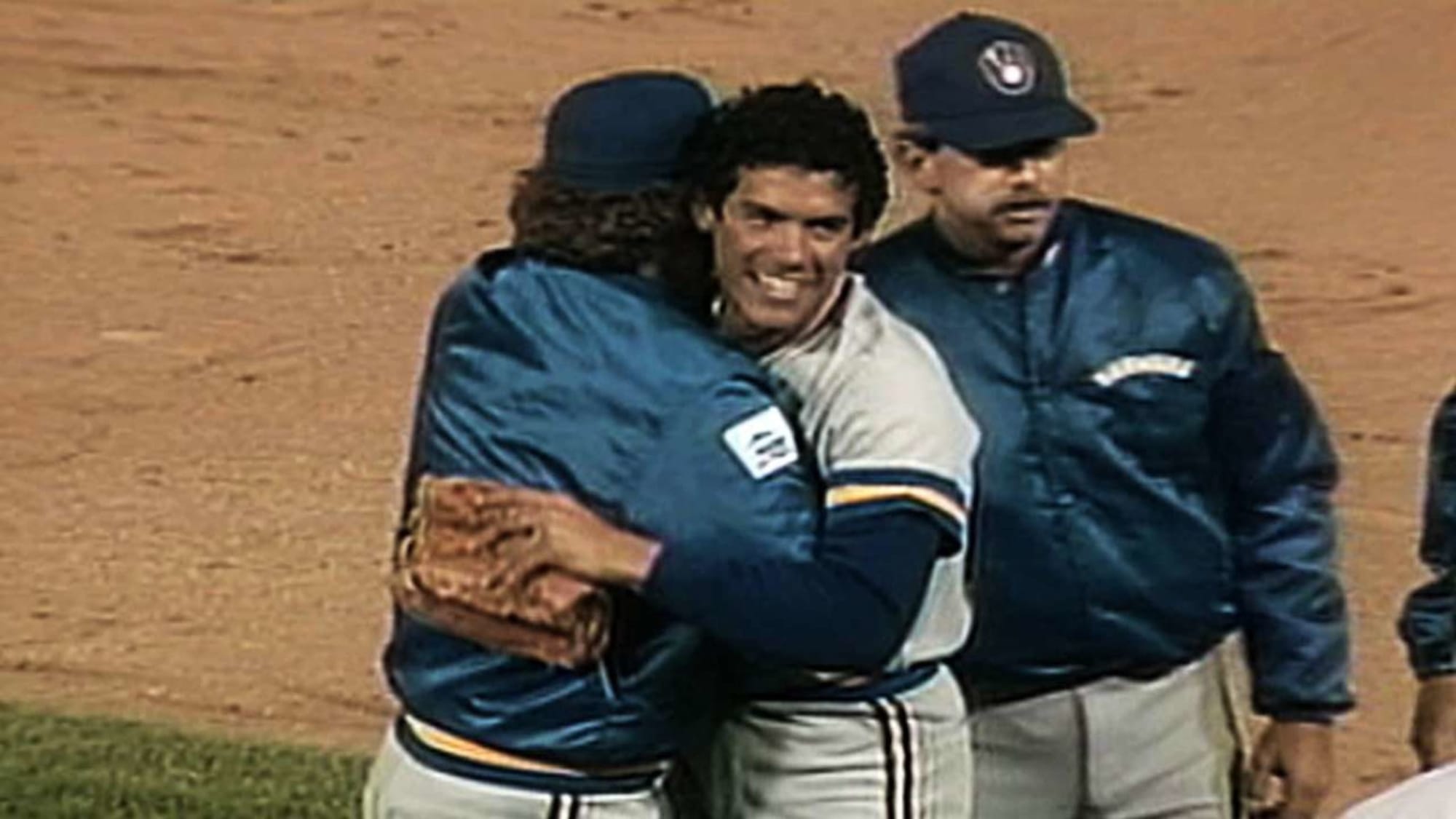 Juan Nieves after the no-hitter in Baltimore, April 15, 1987.