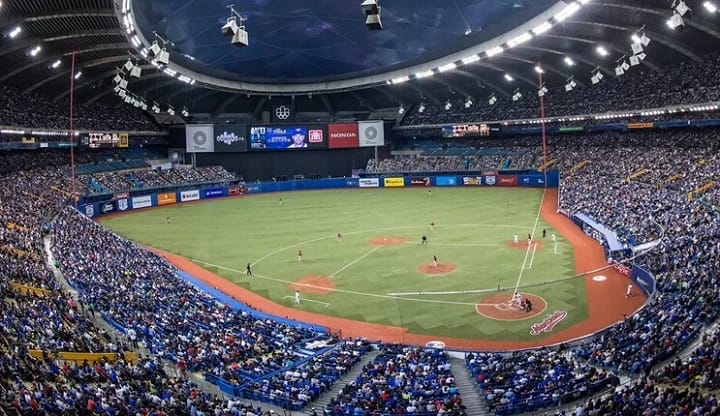 Olympic Stadium in Montreal, the Expos' home until 2004.