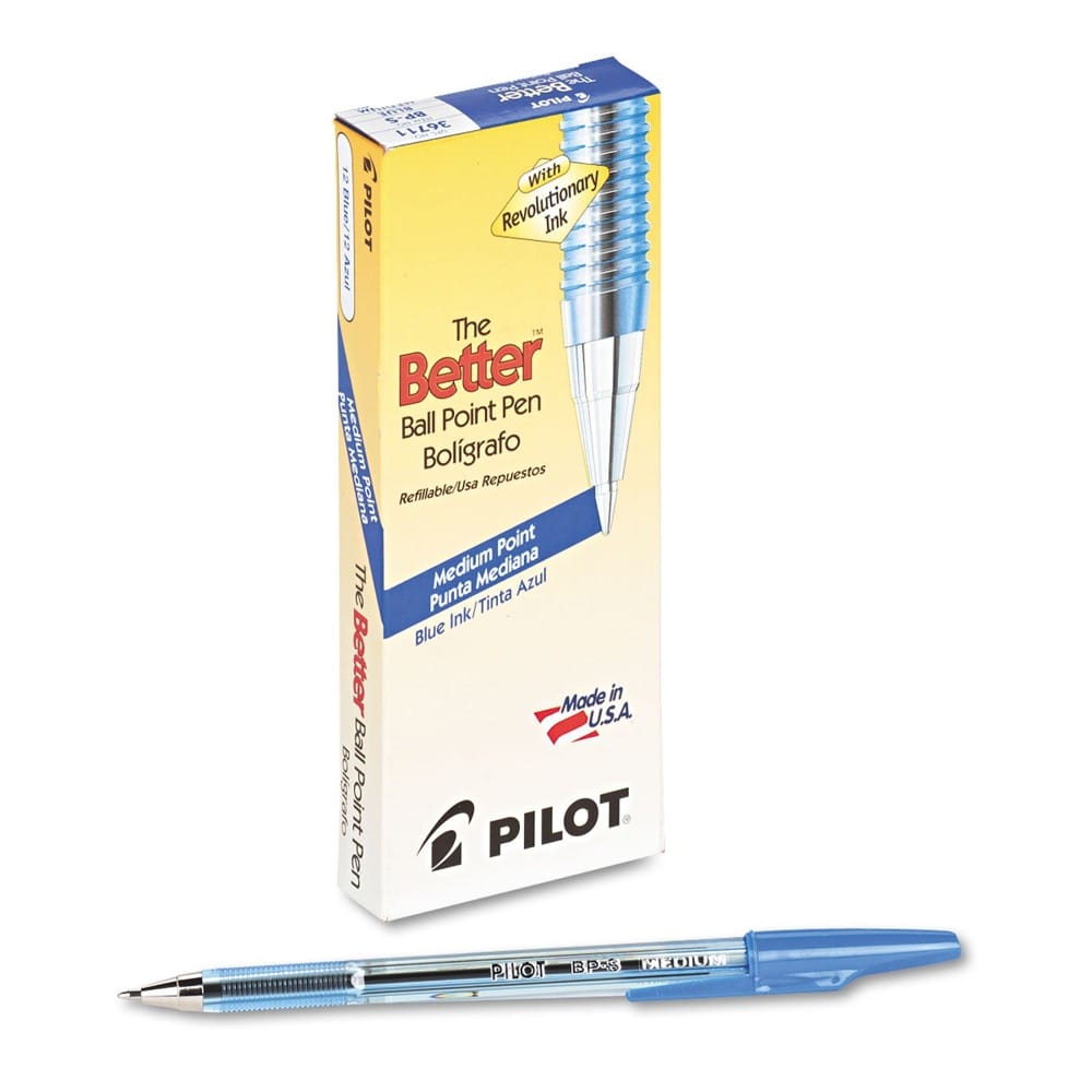 The Pilot Better Ball Point in blue, for baseballs.