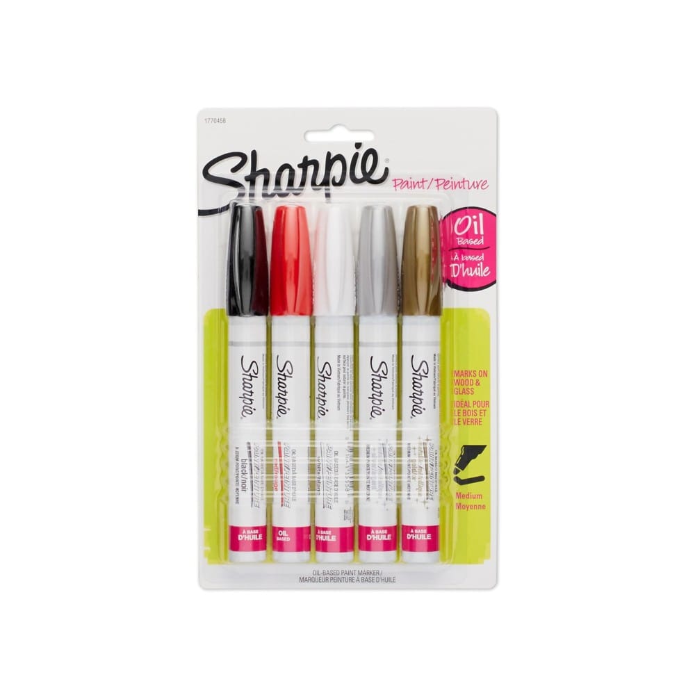 The Sharpie oil-based paint pen 5-pack, for helmets and dark jerseys.