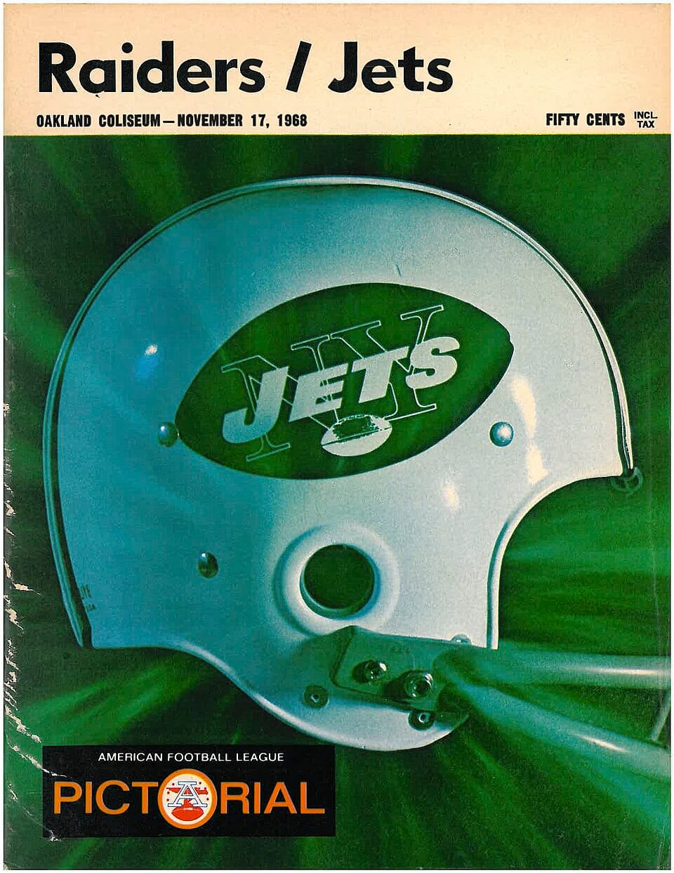 The game program from Oakland, Nov. 17, 1968.