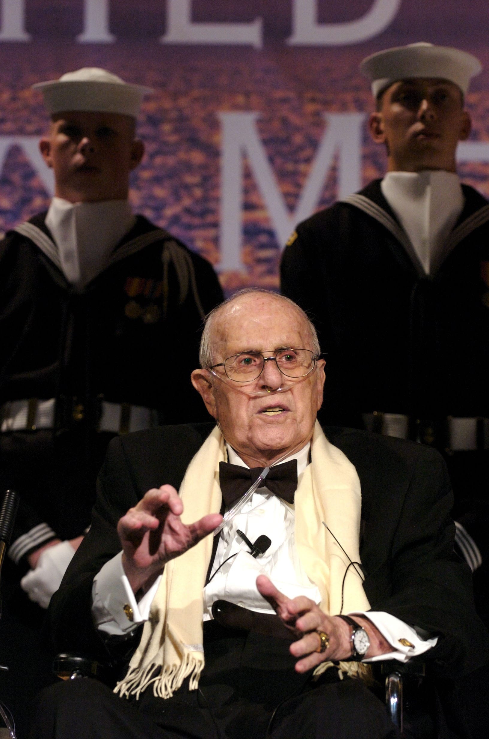 Red Auerbach in 2006. In 1979 he wanted no part of the 3-pointer. (Photo: U.S. Navy, public domain)