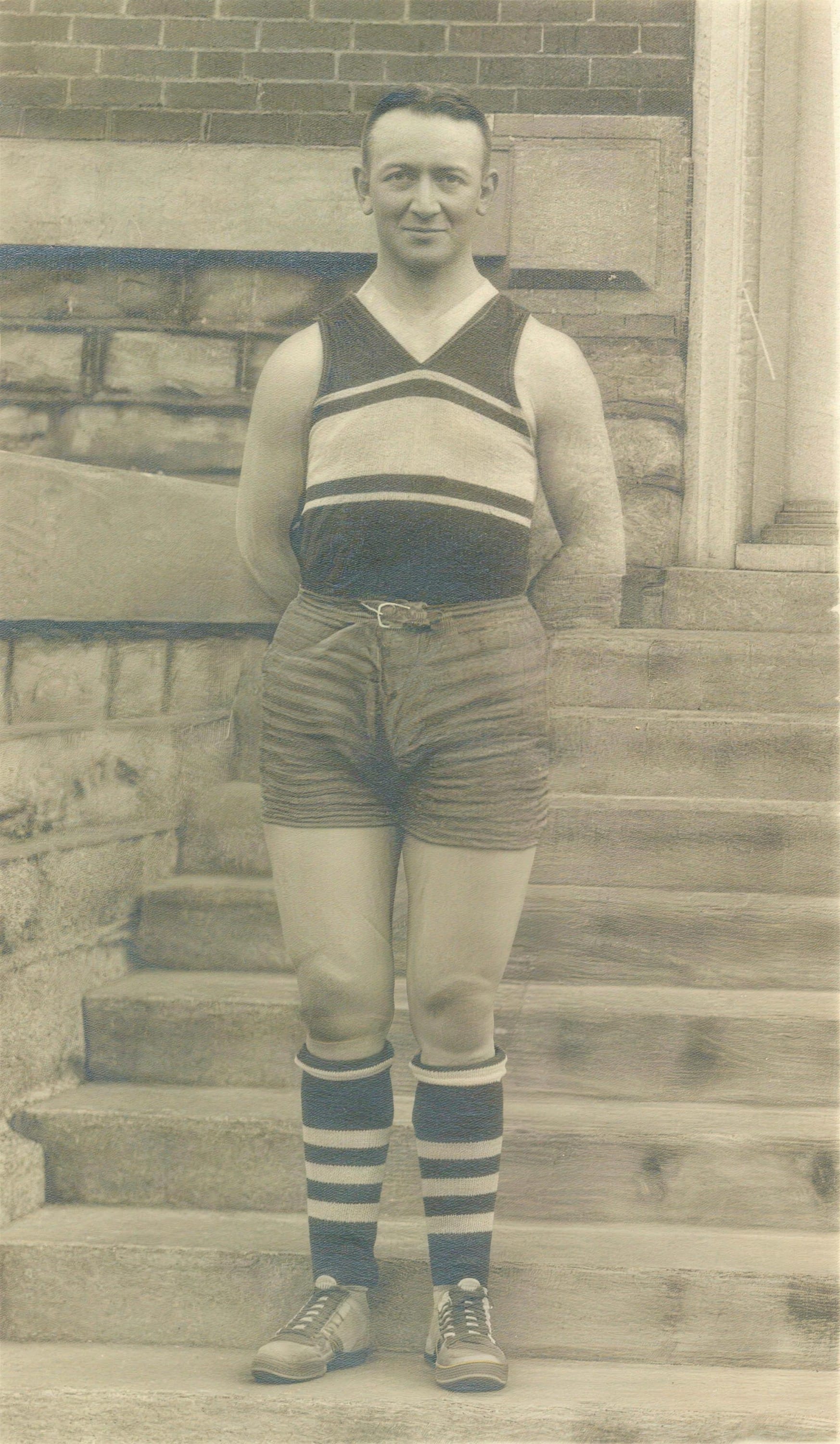 Red Roberts, who threw the block that sprang McMillin. (Centre College Digital Archives)