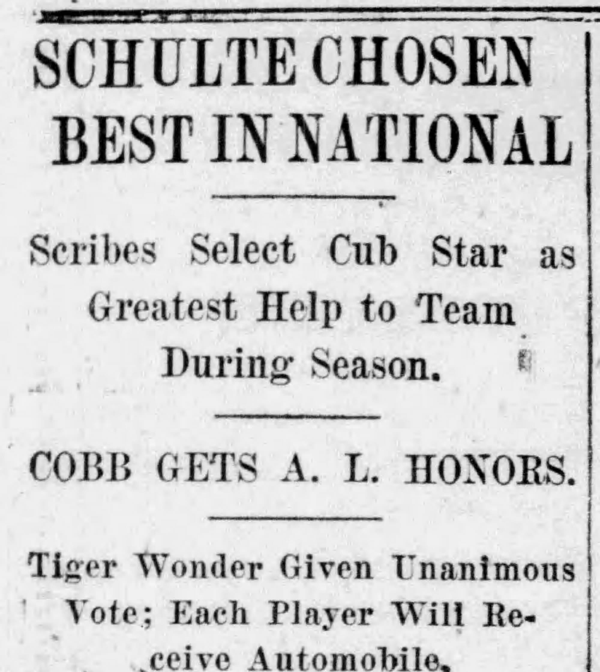 Chicago Tribune, Oct. 12, 1911.