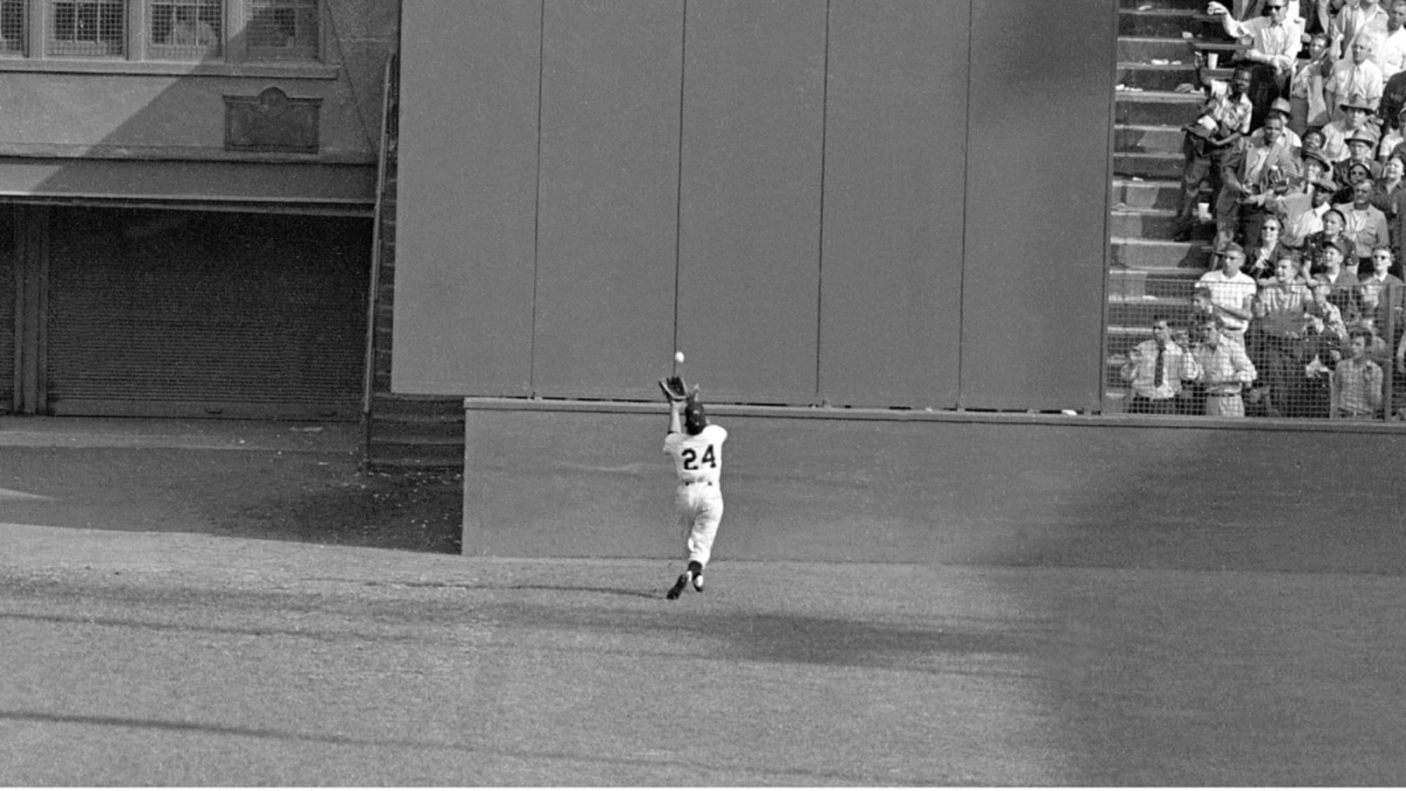 Willie Mays makes The Catch at the Polo Grounds, Sept. 29, 1954.