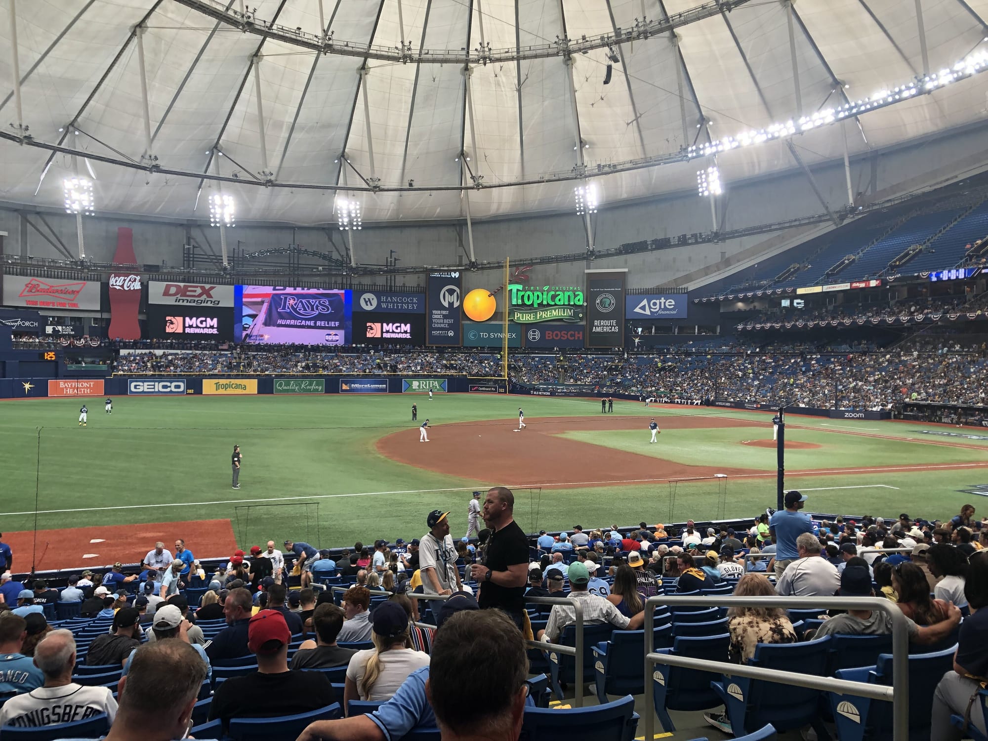 Tropicana Field during the 2023 Wild Card Series. (Photo: Yamasztuka, CC BY-SA 4.0, via Wikimedia Commons)
